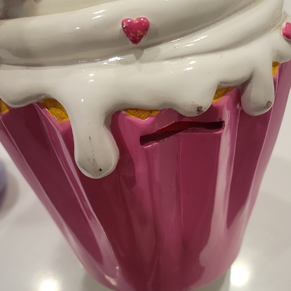 Pink Cupcake Ceramic Container - Picture 2 of 3